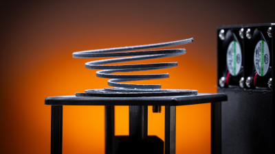 A close-up view of the compound antenna in its expanded format. 