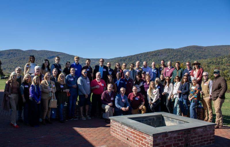 Fall 2023 meeting attendees at King Family Vineyards.
